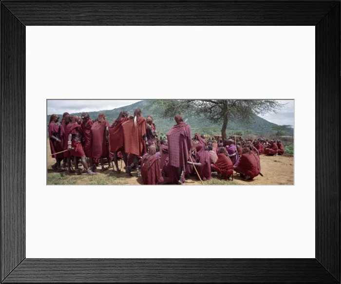 Framed Print : A large gathering of Msai warriors Framed Print : A large gathering of Msai warriors