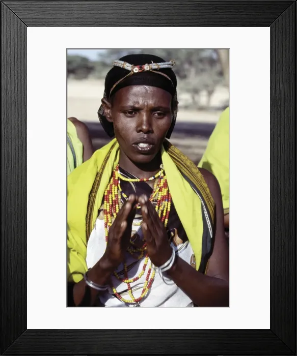 Framed Print : Gabbra women sing and dance to celebrate a wedding Framed Print : Gabbra women sing and dance to celebrate a wedding