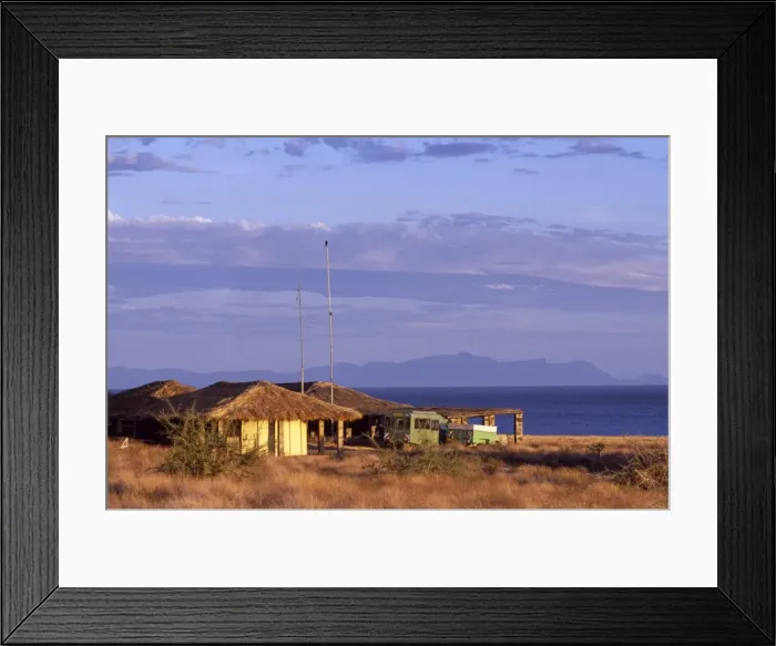 Framed Print : The research centre of Koobi Fora looks out over Lake Turkana Framed Print : The research centre of Koobi Fora looks out over Lake Turkana