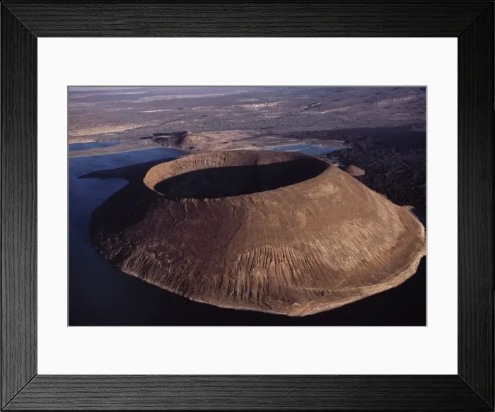 Framed Print : Evening light on the south shore of Lake Turkana with Framed Print : Evening light on the south shore of Lake Turkana with