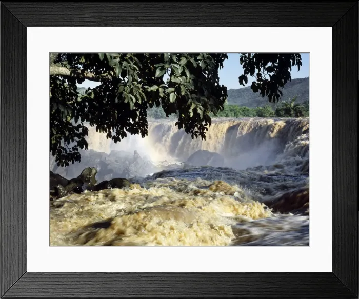 Framed Print : Fourteen Falls on the Athi River after heavy rain Framed Print : Fourteen Falls on the Athi River after heavy rain