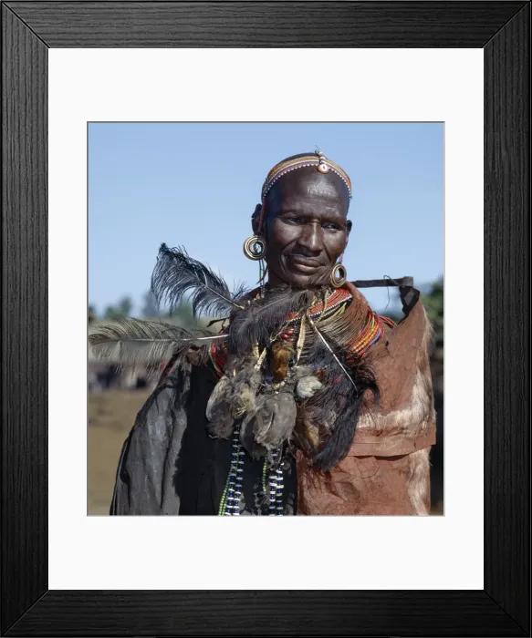Framed Print : A proud Samburu mother of two recently circumcised Framed Print : A proud Samburu mother of two recently circumcised