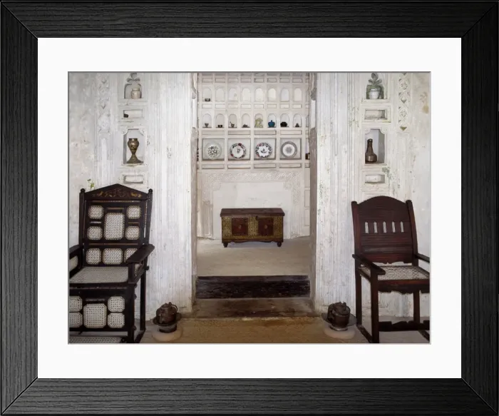 Framed Print : A fine example of the interior of a traditional Swahili Framed Print : A fine example of the interior of a traditional Swahili