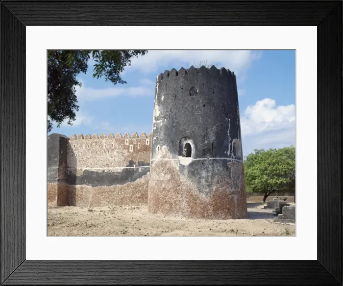 Framed Print : Siyu Fort. The Sultan of Zanzibar in the middle of Framed Print : Siyu Fort. The Sultan of Zanzibar in the middle of