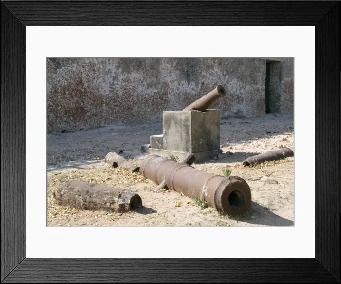 Framed Print : A collection of rusted cannons Framed Print : A collection of rusted cannons
