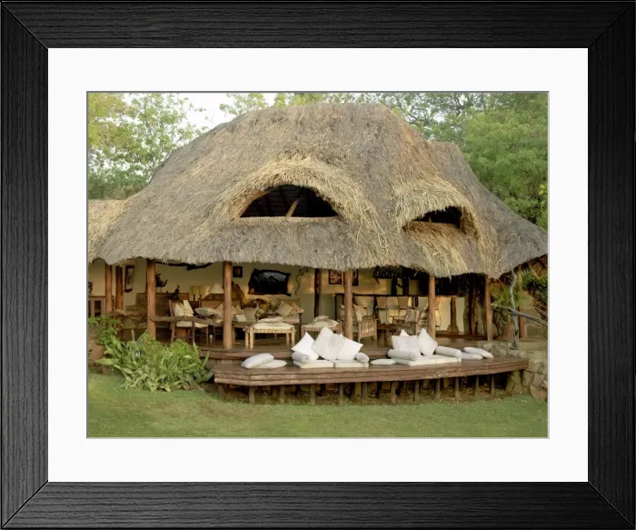 Framed Print : The bar and living area of Elsas Kopje in Meru National Park Framed Print : The bar and living area of Elsas Kopje in Meru National Park