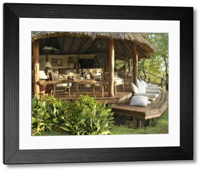 Framed Print : The bar and living area of Elsas Kopje in Meru National Park Framed Print : The bar and living area of Elsas Kopje in Meru National Park