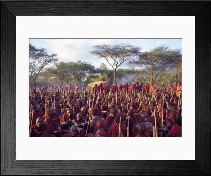 Framed Print : Africa, Kenya, Kajiado District, Ol doinyo Orok