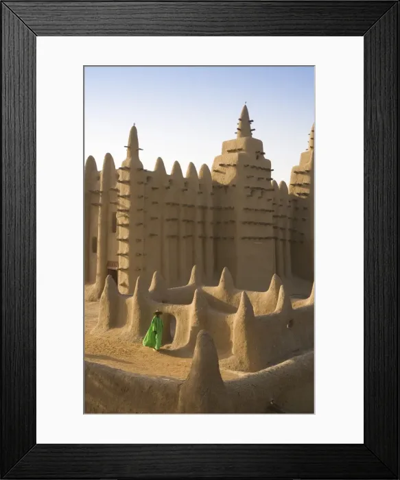 Framed Print : Djenne Mosque, Djenne, Niger Inland Delta, Mopti region, Mali