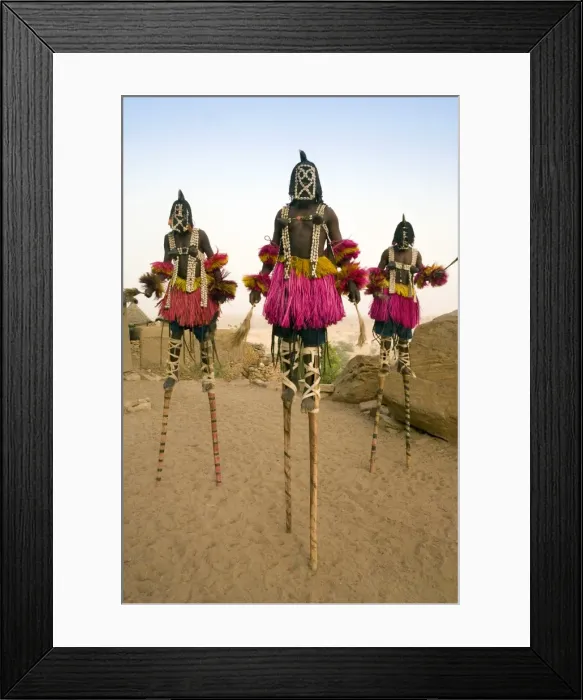 Framed Print : Masked Ceremonial Dogon Dancers, Sangha, Dogon Country, Mali Framed Print : Masked Ceremonial Dogon Dancers, Sangha, Dogon Country, Mali