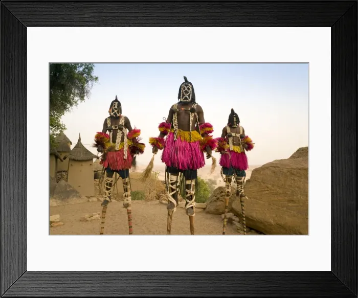 Framed Print : Masked Ceremonial Dogon Dancers, Sangha, Dogon Country, Mali Framed Print : Masked Ceremonial Dogon Dancers, Sangha, Dogon Country, Mali