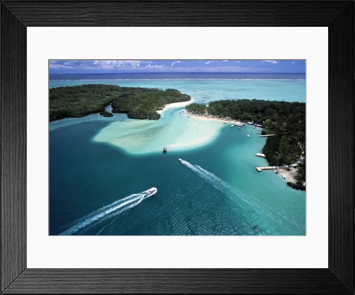 Framed Print : Aerial view over Mauritius Framed Print : Aerial view over Mauritius