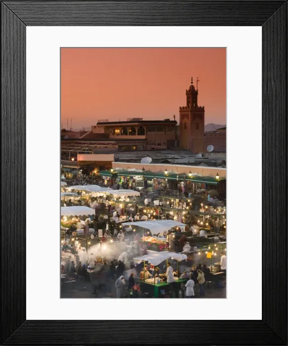 Framed Print : Food Stalls, Djemma el-Fna Square, Marrakash, Morocco Framed Print : Food Stalls, Djemma el-Fna Square, Marrakash, Morocco