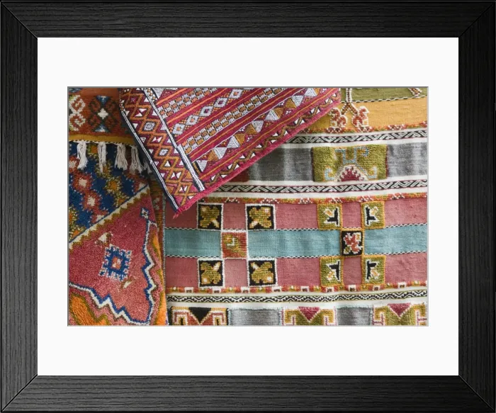 Framed Print : Rugs, Quartier Habous / New Medina, Casablanca, Morocco Framed Print : Rugs, Quartier Habous / New Medina, Casablanca, Morocco