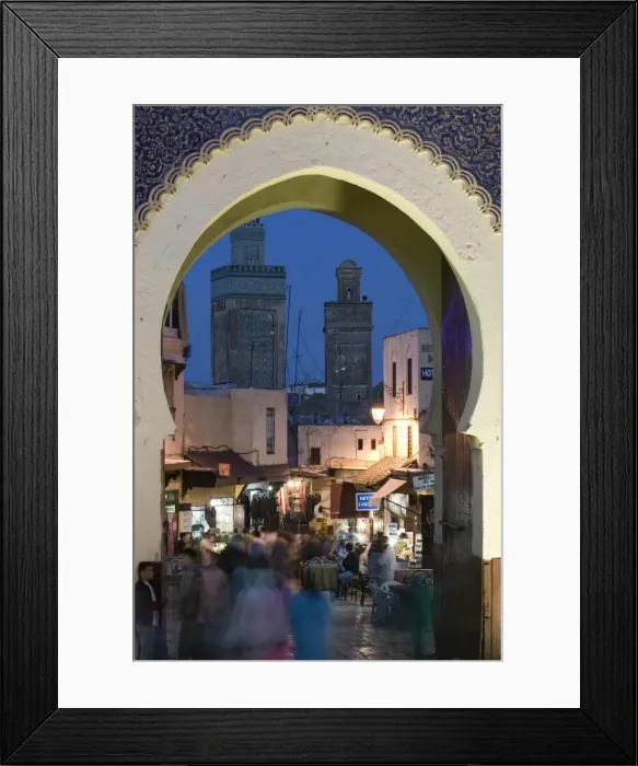 Framed Print : Bab Bou Jeloud Gate, Fes El-Bali (Old Fes), Fes, Morocco Framed Print : Bab Bou Jeloud Gate, Fes El-Bali (Old Fes), Fes, Morocco