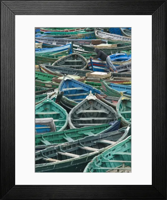 Framed Print : Fishing boats in harbour, Safi, Atlantic Coast, Morocco Framed Print : Fishing boats in harbour, Safi, Atlantic Coast, Morocco