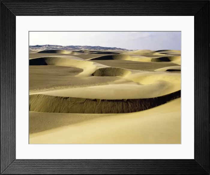 Framed Print : Beautiful sand dunes interspersed with areas of gravel Framed Print : Beautiful sand dunes interspersed with areas of gravel