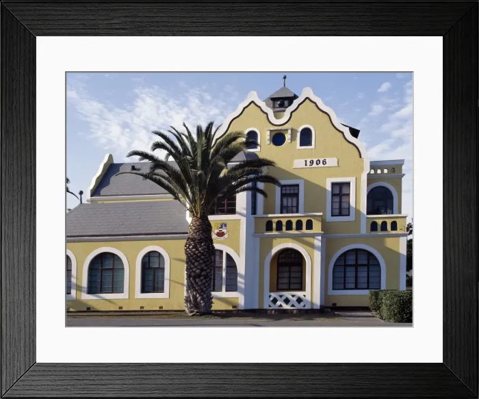Framed Print : The architecture of the seaside town of Swakopmund Framed Print : The architecture of the seaside town of Swakopmund