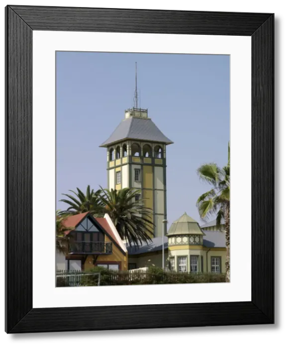 Framed Print : Fine old buildings in Swakopmund depicts the architecture Framed Print : Fine old buildings in Swakopmund depicts the architecture
