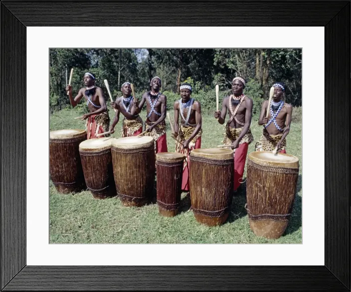 Framed Print : Intore drummer performs at Butare Framed Print : Intore drummer performs at Butare