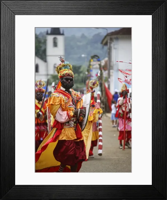 Framed Print : Actors perform a play called Ferrabras - the play is Framed Print : Actors perform a play called Ferrabras - the play is