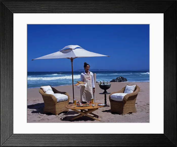Framed Print : The Plettenberg - beach lunch, Keurboom Beach Framed Print : The Plettenberg - beach lunch, Keurboom Beach