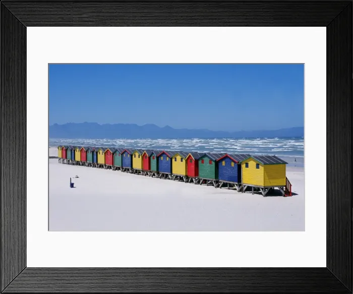 Framed Print : Victorian-style bathing boxes on the beach Framed Print : Victorian-style bathing boxes on the beach