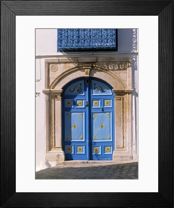 Framed Print : Doorway, Sidi Bou Said Framed Print : Doorway, Sidi Bou Said