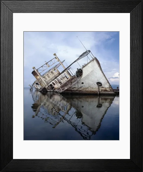 Framed Print : Derelict lake steamer Framed Print : Derelict lake steamer