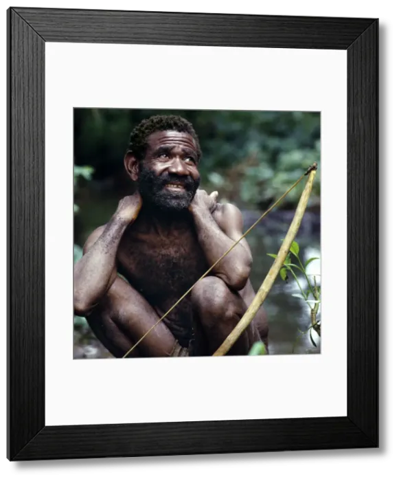 Framed Print : Scattered bands of Batwa pygmies hunt and fish in Framed Print : Scattered bands of Batwa pygmies hunt and fish in