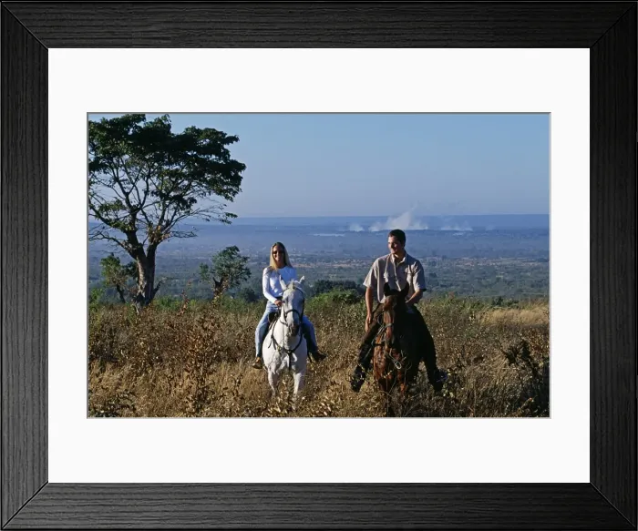 Framed Print : Zambia. Horse riding Framed Print : Zambia. Horse riding