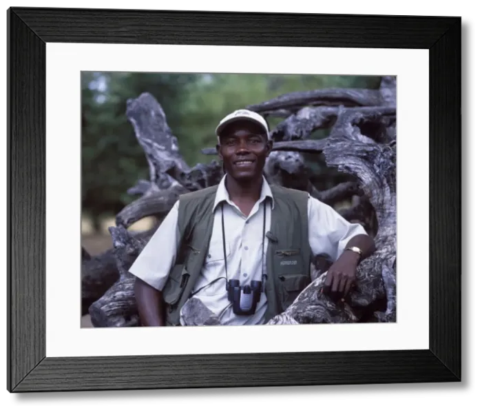 Framed Print : Patrick Njobvu, guide, Kaingo Camp Framed Print : Patrick Njobvu, guide, Kaingo Camp