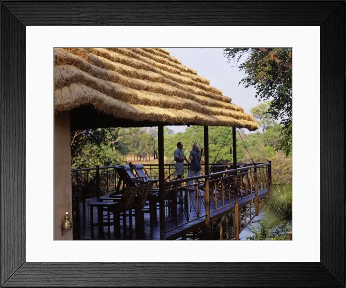 Framed Print : Zambia, Kafue National Park, Lunga River Lodge Framed Print : Zambia, Kafue National Park, Lunga River Lodge