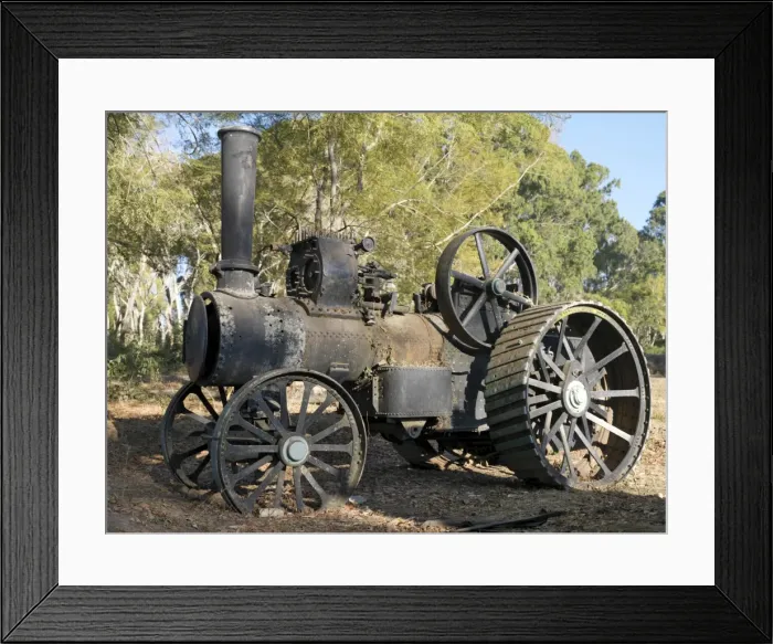 Framed Print : An old steam traction engine at Africa House, Shiwa Ngandu Framed Print : An old steam traction engine at Africa House, Shiwa Ngandu