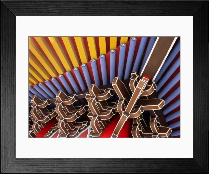 Framed Print : Colourful pagoda detail at the Chuk Lam Sim Monastery