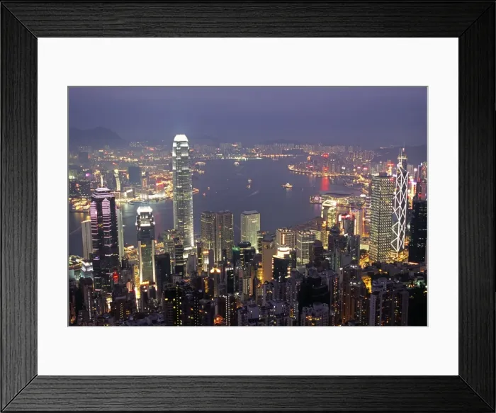 Framed Print : View over Hong Kong from Victoria Peak Framed Print : View over Hong Kong from Victoria Peak
