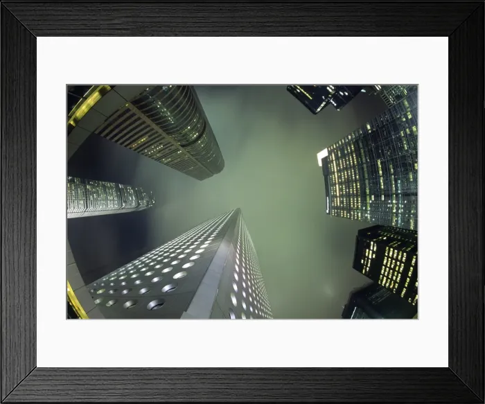 Framed Print : Highrises soar over the business district of Central Framed Print : Highrises soar over the business district of Central