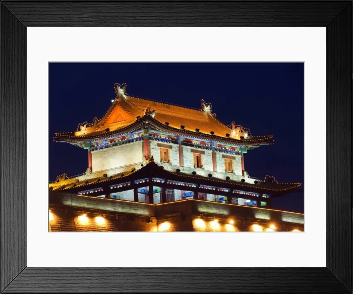 Framed Print : City Walls and fortified watch tower built during Framed Print : City Walls and fortified watch tower built during