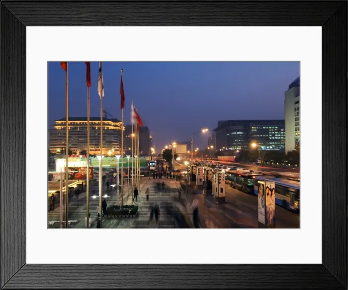 Framed Print : China, Beijing, Xidan Shopping district