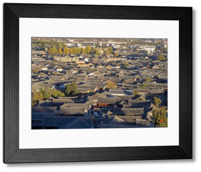 Framed Print : Elevated view of the UNESCO Old Town of Lijiang Framed Print : Elevated view of the UNESCO Old Town of Lijiang