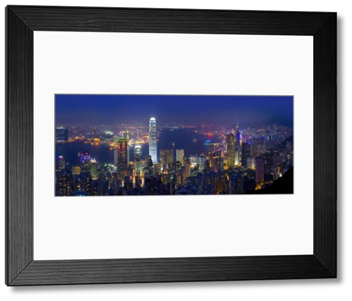 Framed Print : Skyline of Hong Kong from Victoria Peak, Hong Kong, China Framed Print : Skyline of Hong Kong from Victoria Peak, Hong Kong, China