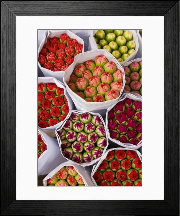 Framed Print : China, Hong Kong, Kowloon, flower market Framed Print : China, Hong Kong, Kowloon, flower market