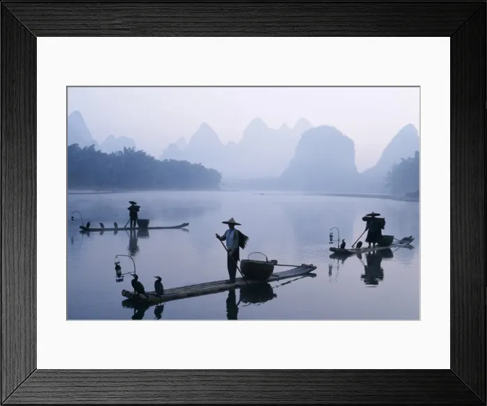 Framed Print : Cormorant Fishermen Framed Print : Cormorant Fishermen