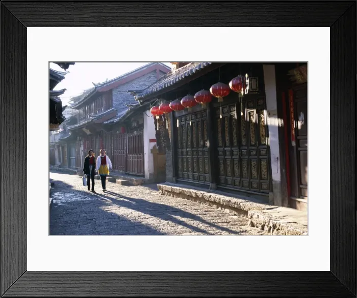 Framed Print : Old Town & Narrow Streets and Old Wooden Buildings Framed Print : Old Town & Narrow Streets and Old Wooden Buildings