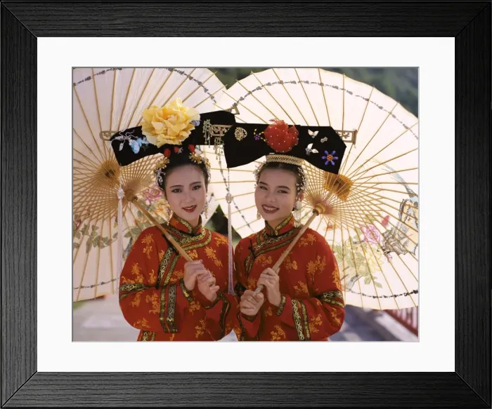 Framed Print : Women Dressed in Traditional Costume Framed Print : Women Dressed in Traditional Costume