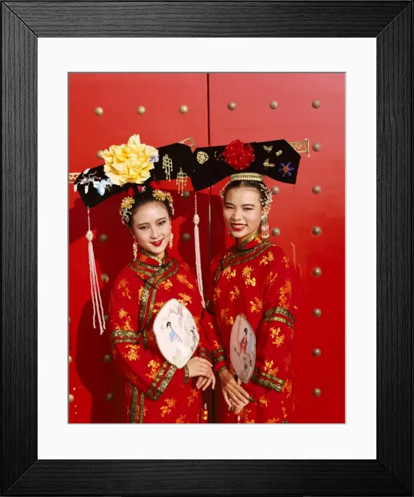 Framed Print : Women Dressed in Traditional Costume