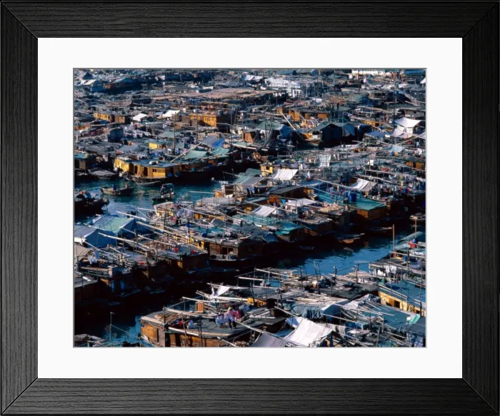 Framed Print : Aberdeen / Junks in Harbour Framed Print : Aberdeen / Junks in Harbour