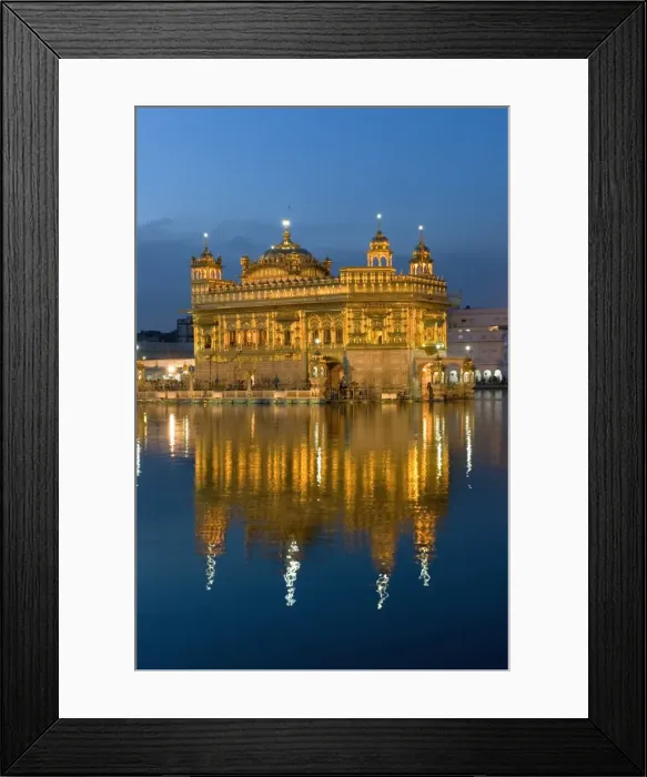 Framed Print : Sikh Golden Temple of Amritsar, Punjab, India