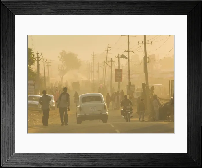 Framed Print : Morning along the Pushkar Road, Pushkar, Rajasthan, India Framed Print : Morning along the Pushkar Road, Pushkar, Rajasthan, India