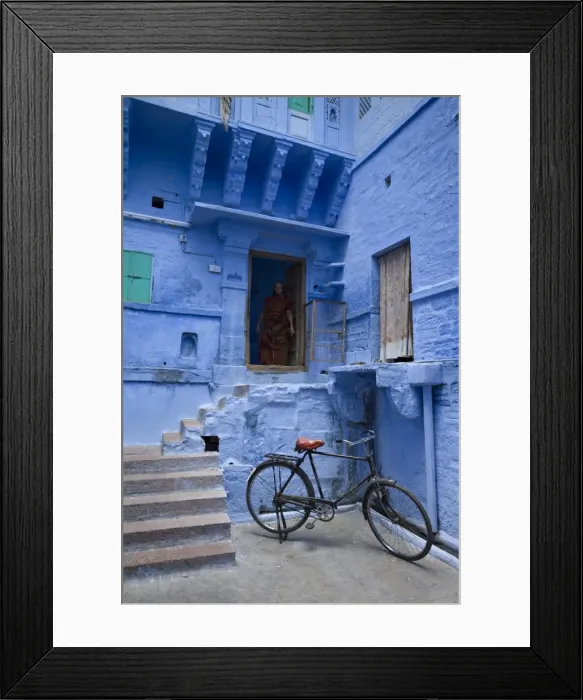 Framed Print : Traditional Blue Architechture Framed Print : Traditional Blue Architechture